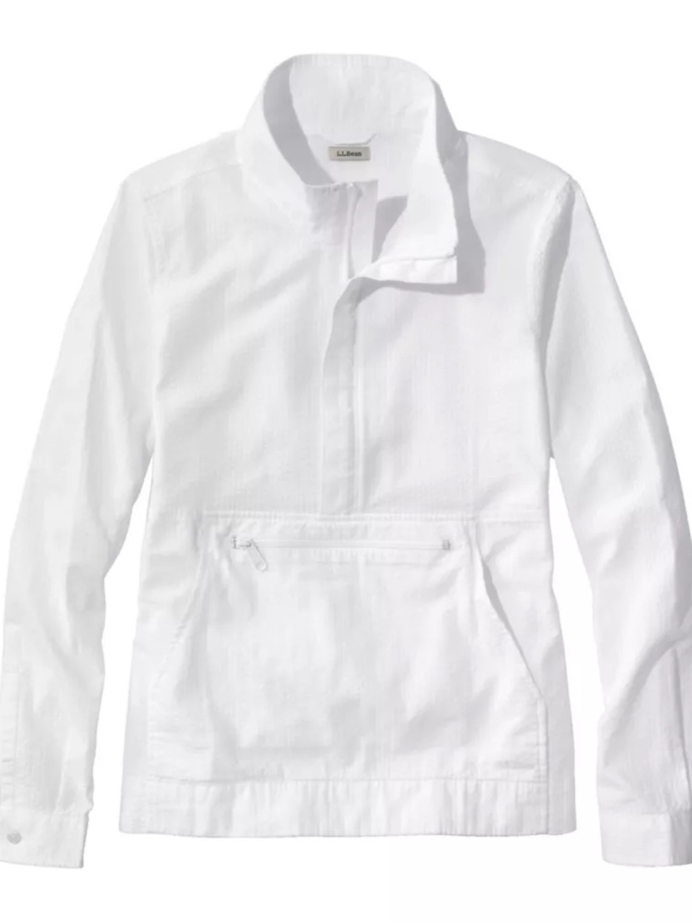 L.L. Bean Women's Vacationland Seersucker Anorak size large in white